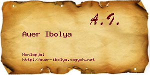 Auer Ibolya névjegykártya