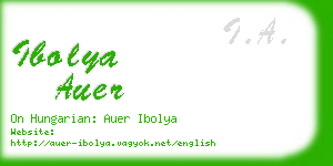 ibolya auer business card